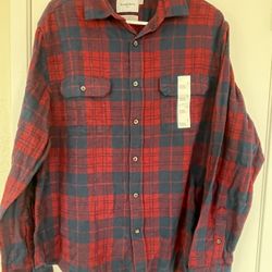 NWT flannel shirts for men size L 