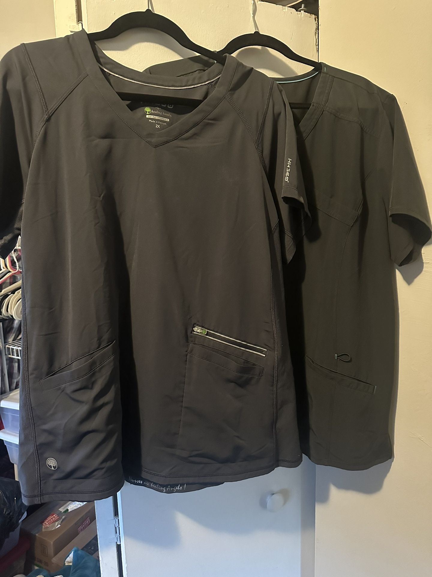 2XL Grey Women’s Scrub Tops