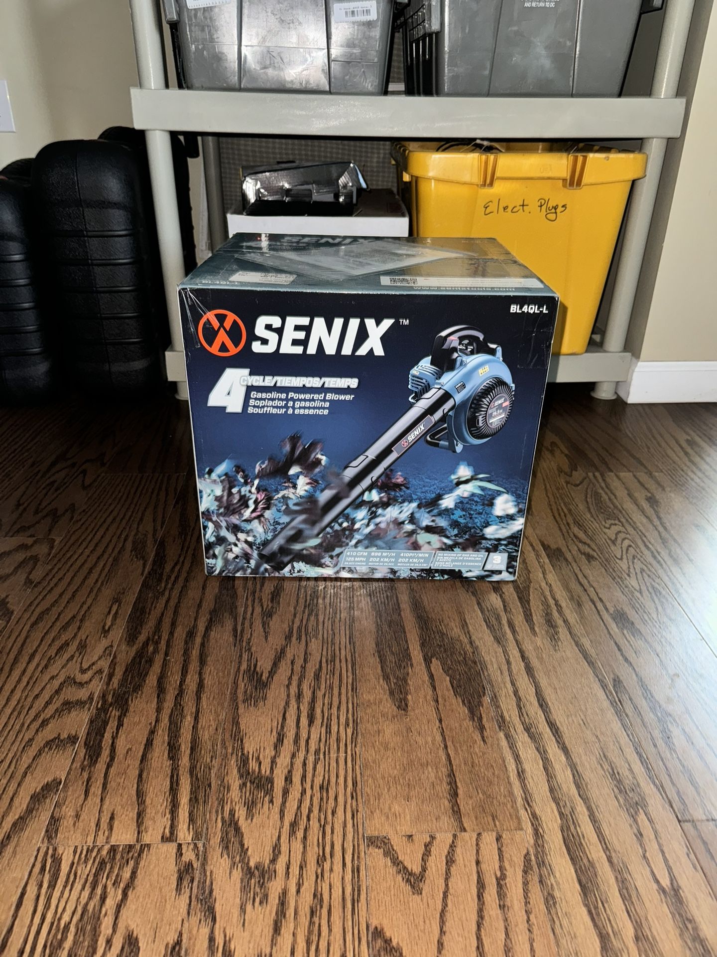SENIX 26.5 cc 4-Cycle Handheld Gas Powered Leaf Blower BL4QL-L , 14-Inch Cordless Brushless Chainsaw CSC5-M