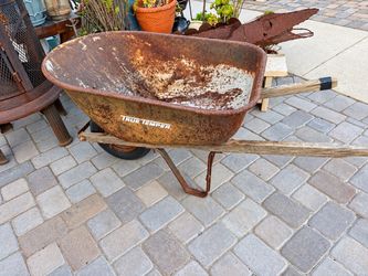 TRUE TEMPER WHEELBARROW – SOLID FLAT-FREE TIRE – $20