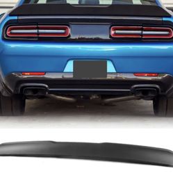 Fits 15-23 Dodge Challenger OE Style No Camera Hole Trunk Spoiler Matte Black
