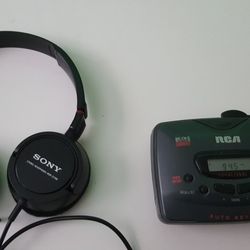 RCA portable tape player with Sony headphone