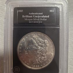 1885-o Morgan Silver Dollar in Brilliant Uncirculated condition (CASH ONLY)