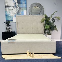 Queen Size Bed And Frame Set