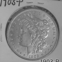 1903-P Morgan Silver Dollar Uncirculated, Full Feathering, Rarer-Find This Nice!