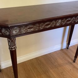 Gorgeous Cherrie finish wood  buffet or entry table from the Bombay store.