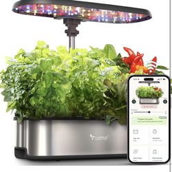 LetPot LPH-SE Hydroponics Growing System, 12 Pods Smart Herb Garden Kit Indoor, Indoor Garden, APP & WiFi Controlled, with 24W Growing LED, 5.5L Water