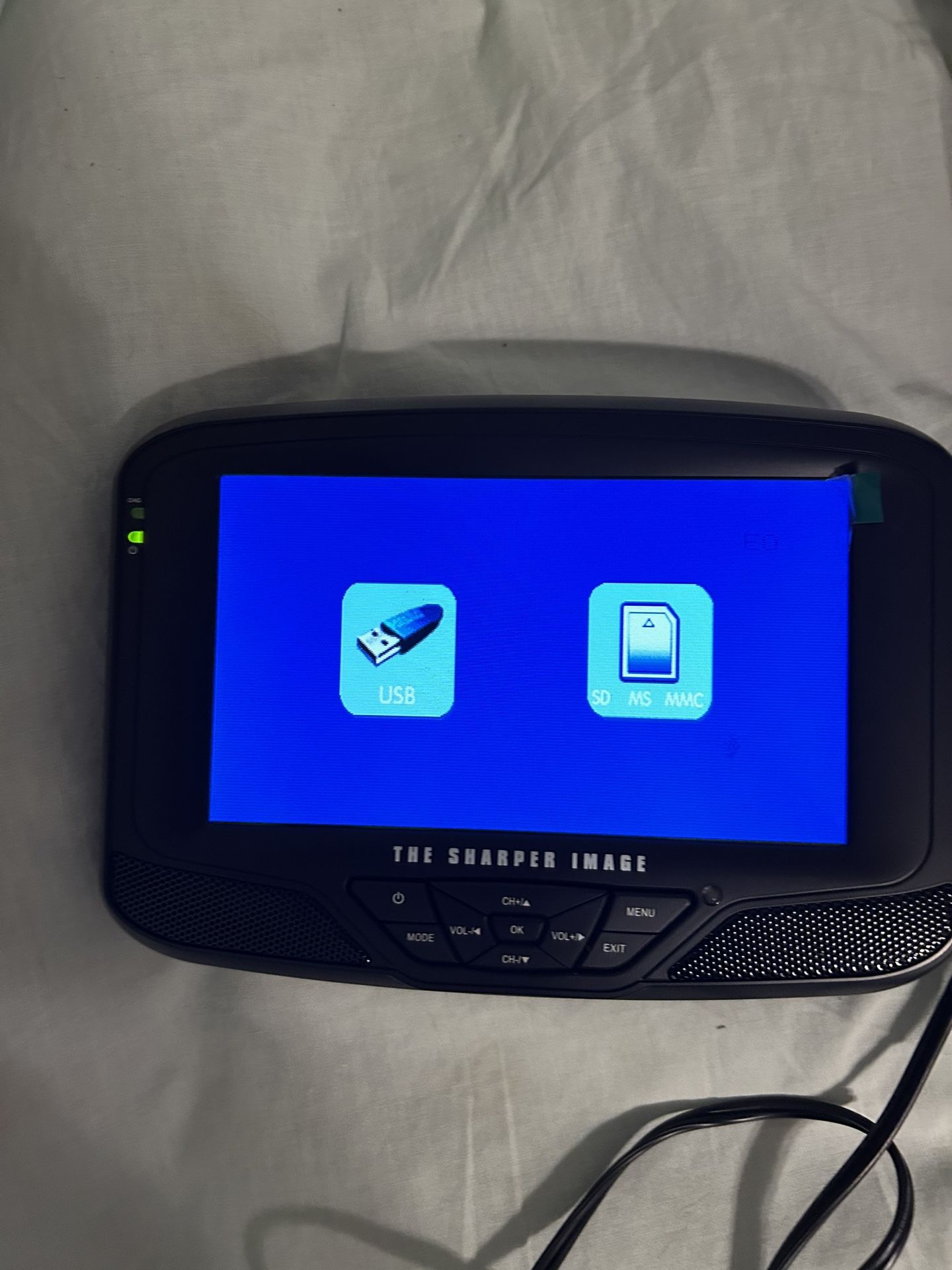 The sharper image portable 7 inch LCD color TV