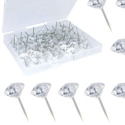 200 Pc Clear Push Pin 