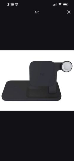 Logitech Powered 3-in-1 Qi Wireless Charging Dock (Graphite)