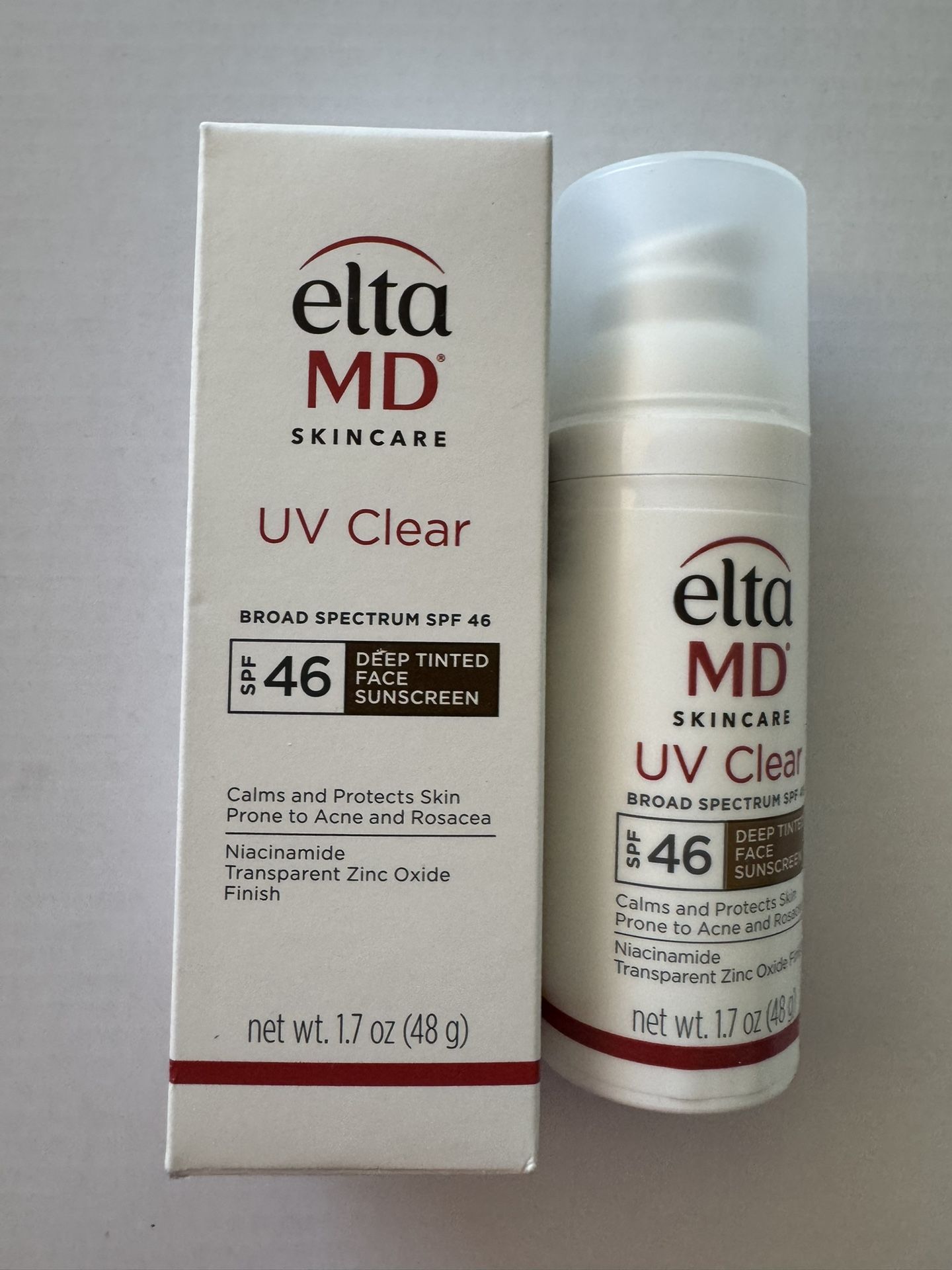 EltaMD Skincare UV Clear SPF 46 Deep Tinted Face Sunscreen 1.7 Oz Exp 04/26