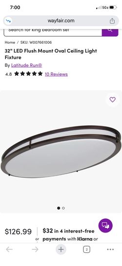31 x 16 inch LED oval flush mount ceiling light fixture