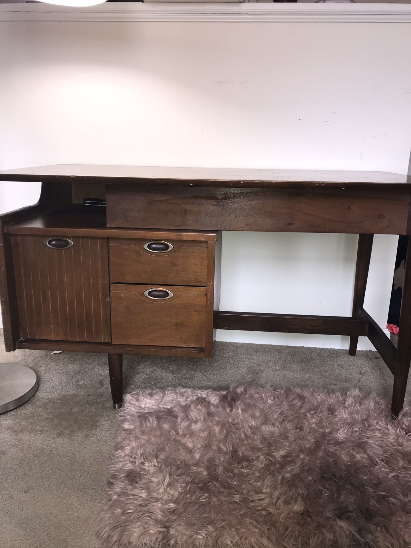 Mid century modern computer desk with chair