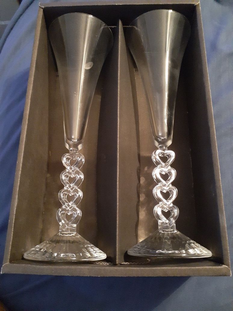 crystal champagne flutes