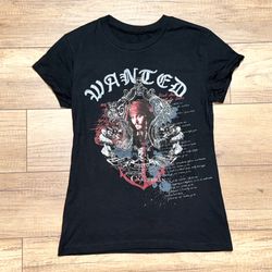 Disney Pirates of the Caribbean Jack Sparrow Wanted Graphic T Shirt Girls M