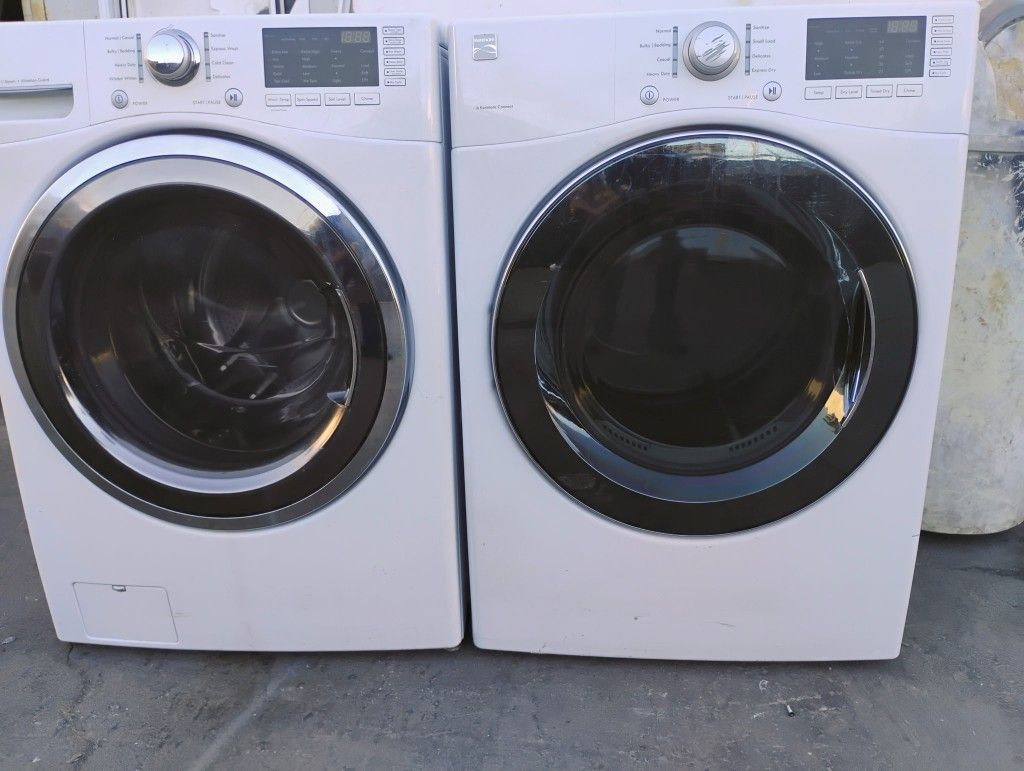 Set Of Kenmore Front Load Washer And Gas Dryer Works Great No Issues