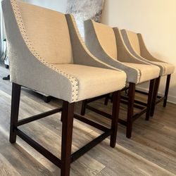 Safavieh Grey And Espresso Bar Stools