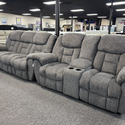 Manual Recliner Sofa & Loveseat. 🚚WE DELIVER🚚