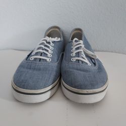 VANS Blue Canvas Skateboard Sneakers  Women's  Size 7 Men's  Size 5.5 Unisex