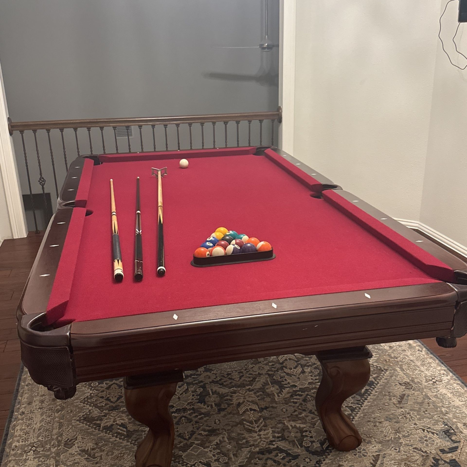 Pool table is a 7 foot in good condition is upstairs whoever buys this