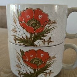 Vintage Otagiri Stoneware Soup Mugs