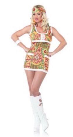 New adult xsmall Halloween costume- far out hippie $18