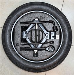 2021-2025 Kia Seltos Emergency Tires Spare with tools T125/80D16 16×5 OEM