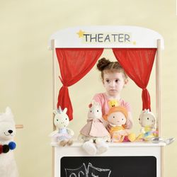 Brand new in the box- labebe Kids Puppet Theater Wooden Play Store for Children 3 Year Old and Up- 