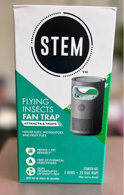 STEM Flying Insect Fan Trap + 15 Glue Traps NEW