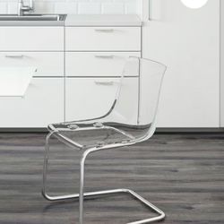 Tobias Clear Dining Chairs - IKEA Set Of 4
