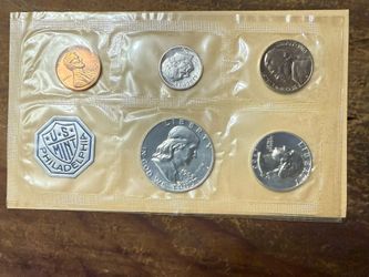 963-p U.s. Silver "proof" Coin Set - 5 Coins & Mint Token Sealed