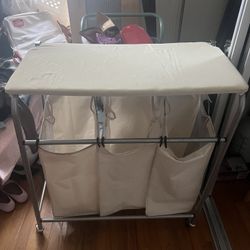 Laundry Basket With Ironing Board Top