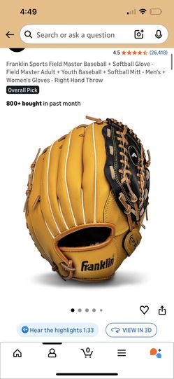 Franklin Glove Right Hand Throw 12.5’ (UTC Area)