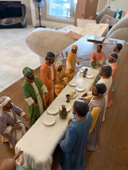 Last Supper Figurine Set with Table