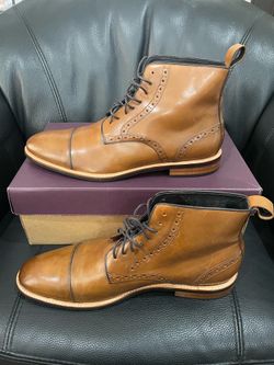 Mens Dress Boots, Gordan Rush Horton Lace Up Boots, New, Size 12