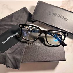 Crome Heart Black  Clear Glasses 