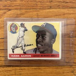 1955 Topps #47 Hank Aaron Card