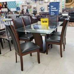 Camelia Espresso Rectangular Dining Set /Dining table and Chairs 