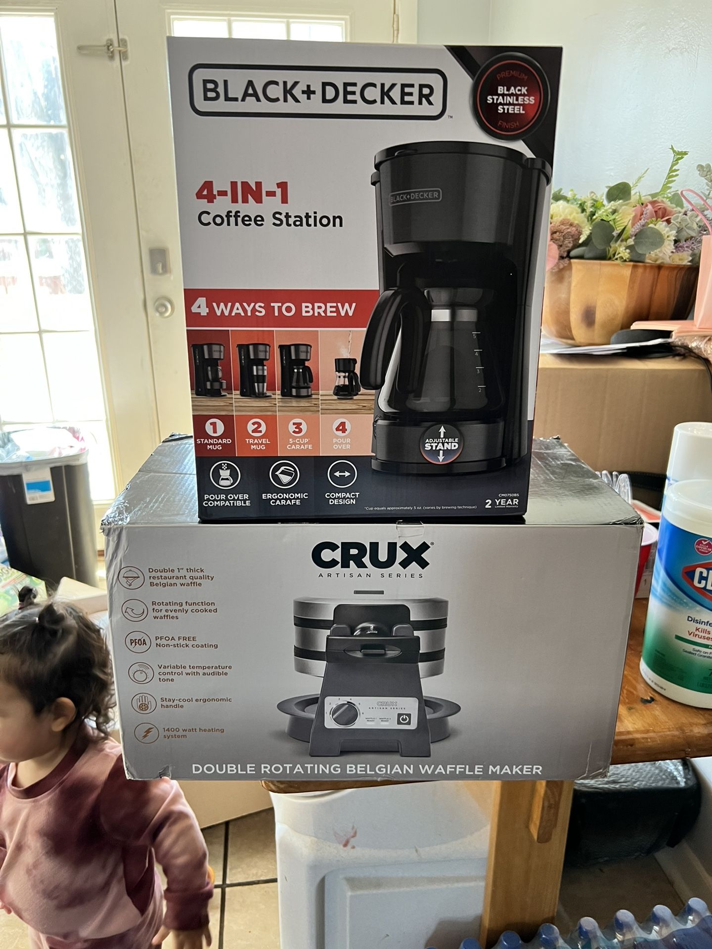 Brand New Double Waffle Maker And Coffee Maker 