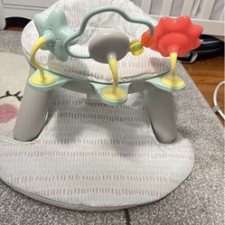 Skip Hop 2-in-1 Sit-up Activity Baby Chair, Silver Lining Cloud