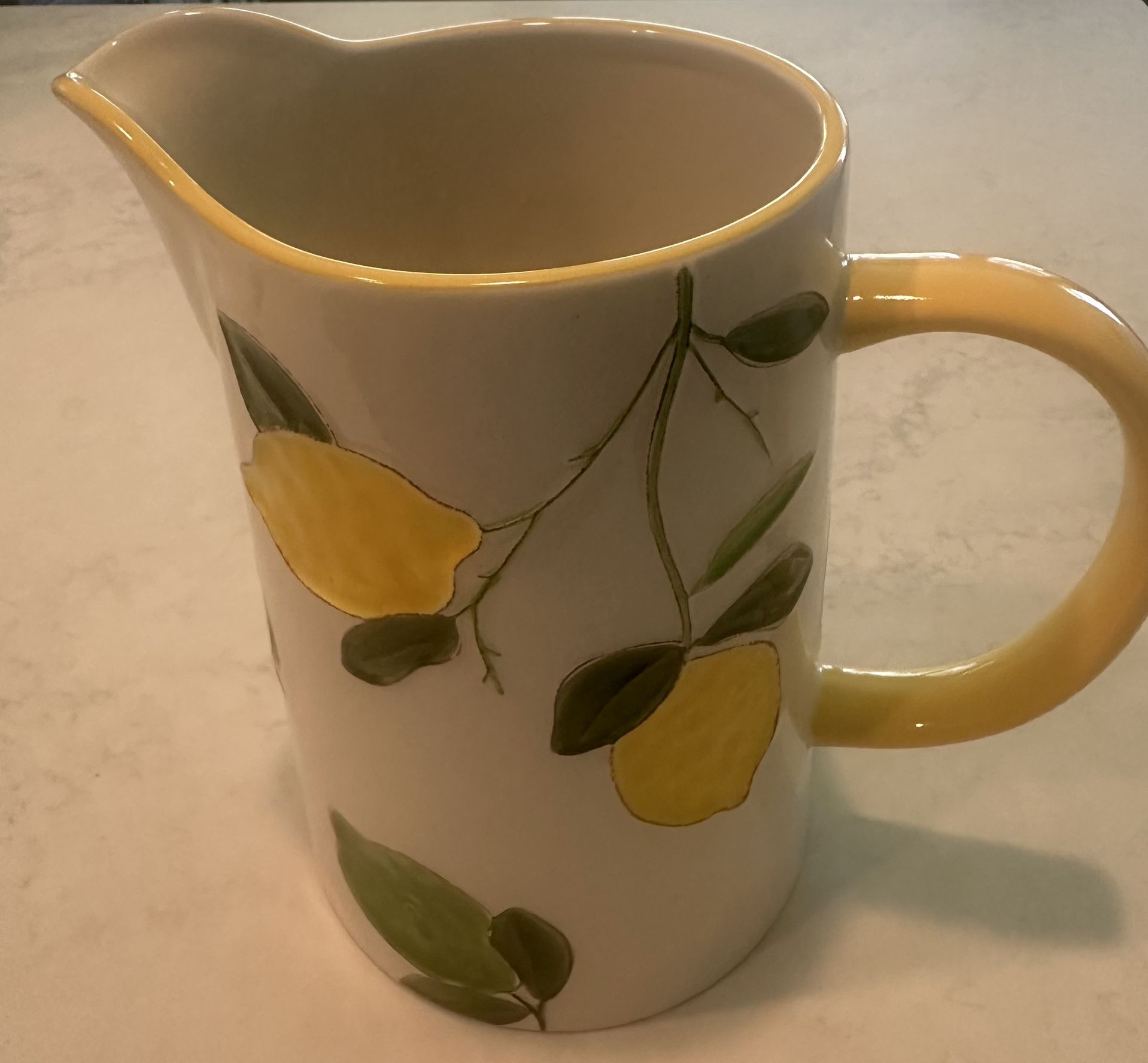 Sonoma Life + Style Hand Painted Lemon Lime Pitcher