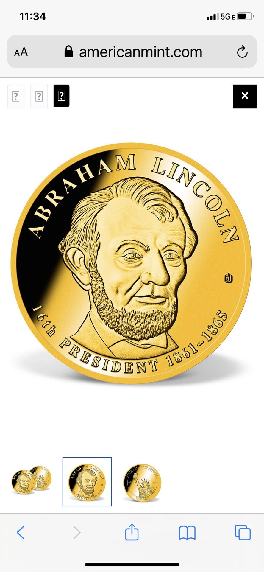 Abraham Lincoln Dollar Trial Coin