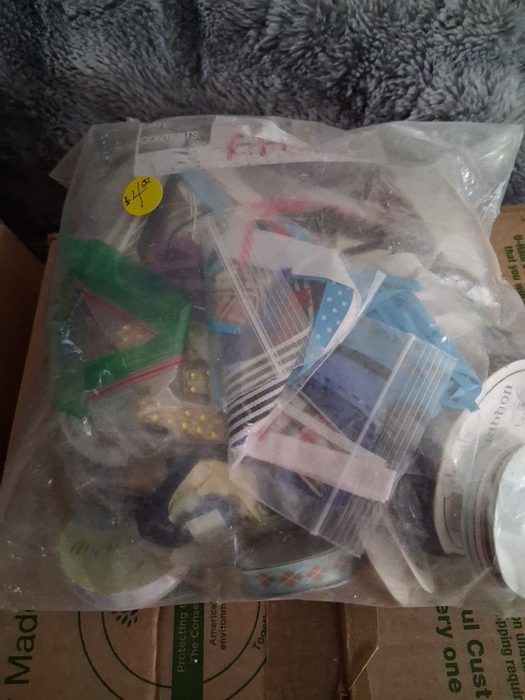 New And Used Bag Of Ribbons