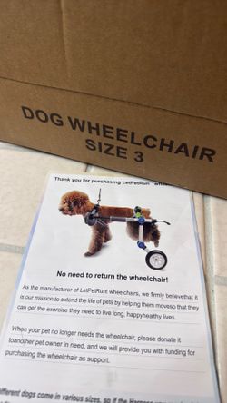 Dog wheel chair Letpetrun size 3