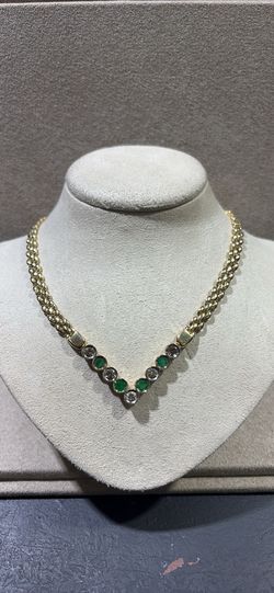 Gold emerald chain