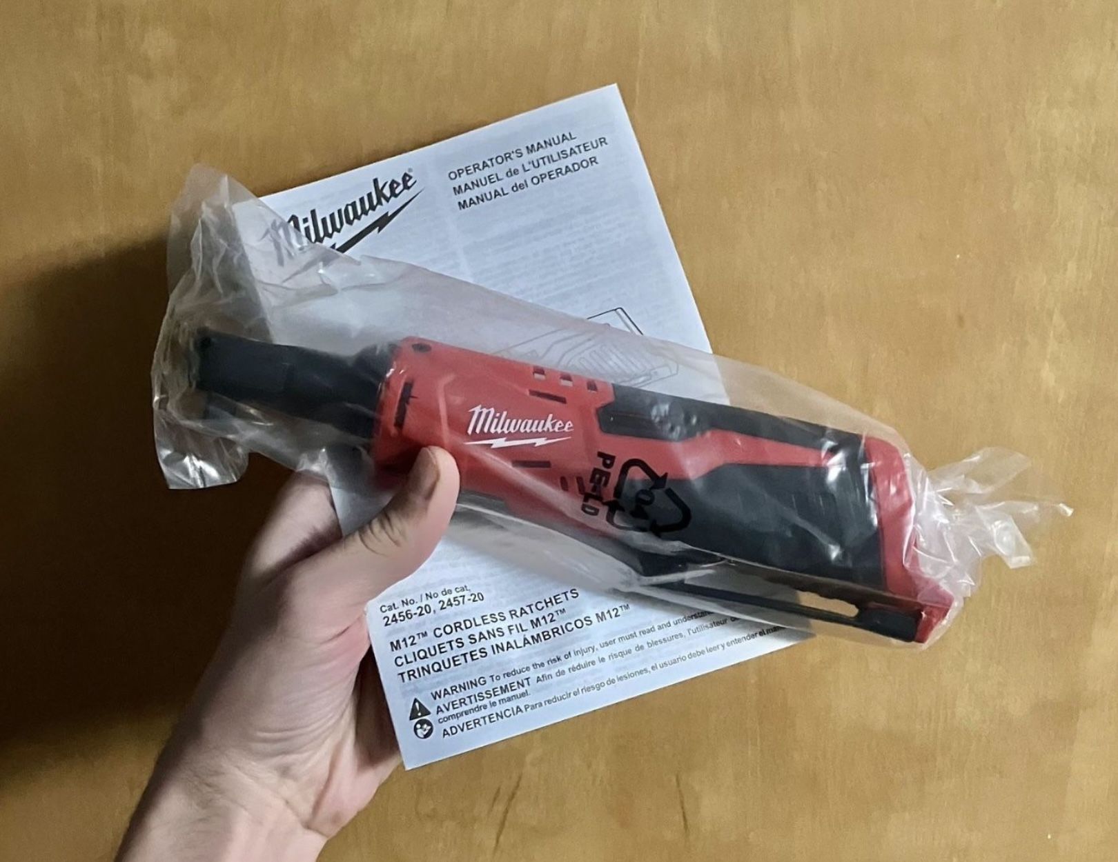 BRAND NEW Milwaukee Ratchet 3/8 M12 Cordless TOOL ONLY 3/8" 2457-20 red NO BATTERY m 12 volt 12V