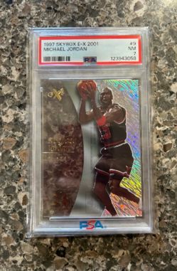 1997 Skybox E-X 2001 Michael Jordan #9 PSA 7