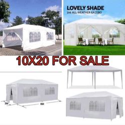 10 X 20 Outdoor Wedding Party Tent Camping Shelter Gazebo Canopy with Removable Sidewalls Easy Set Gazebo BBQ Pavilion Canopy Cater Events