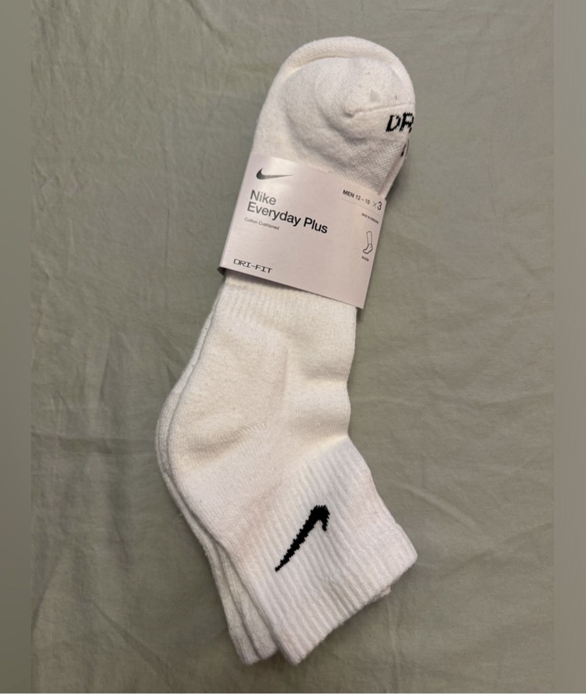 3 Pack Nike Dry Fit Socks Size Men’s 12-15