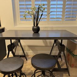 Adjustable Table and 2 Adjustable Seats 